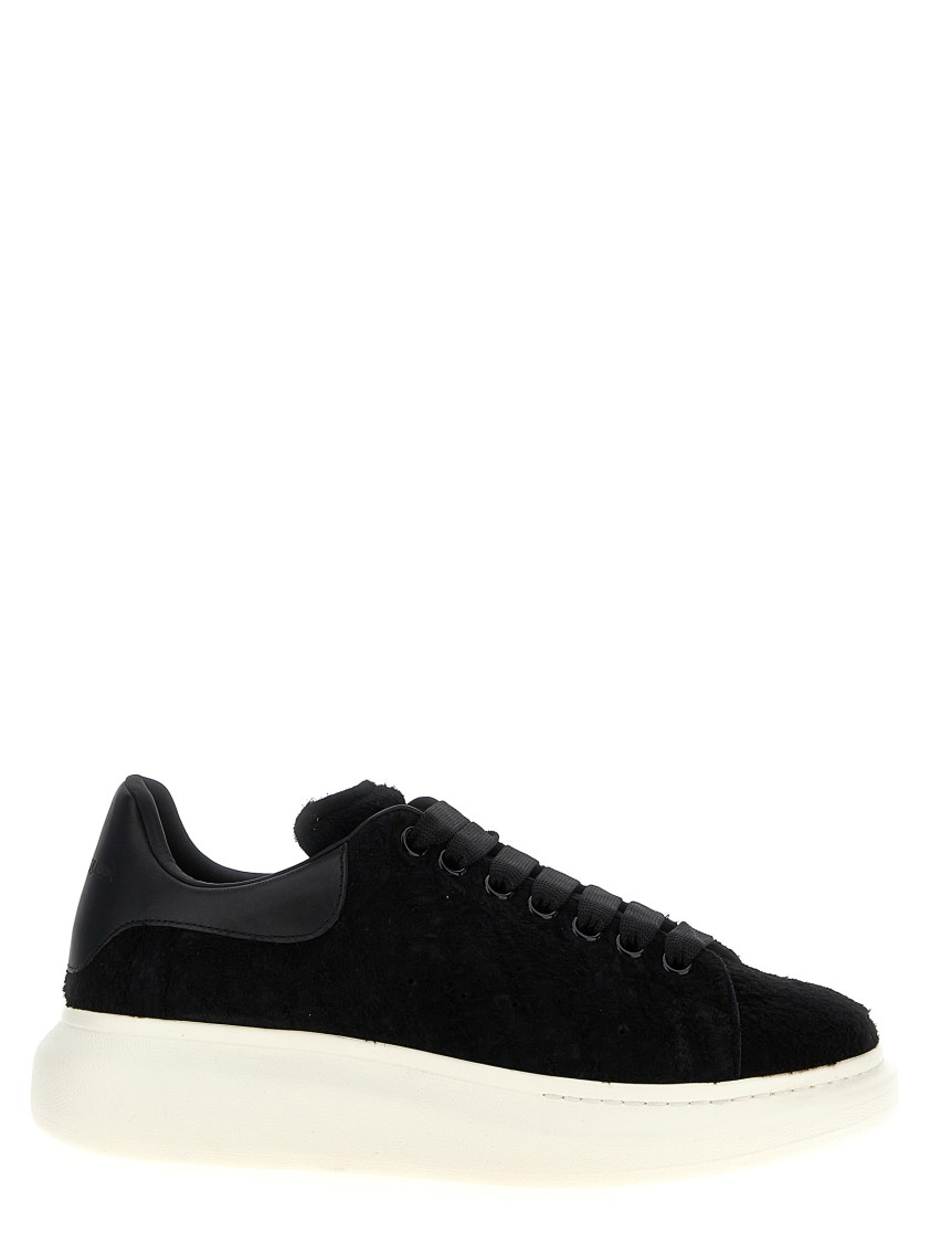 Alexander Mcqueen Black Low Top Sneakers With Chunky Sole In Leather Man In Black