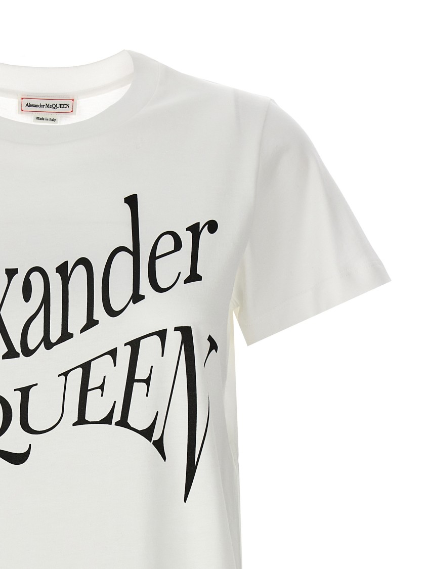 Alexander Mcqueen Alexander Mc Queen Logo Print T Shirt In White