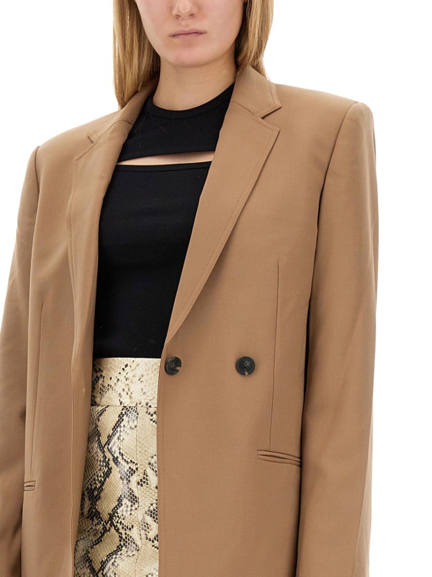 Helmut Lang Single-breasted Blazer Front Pockets In Brown