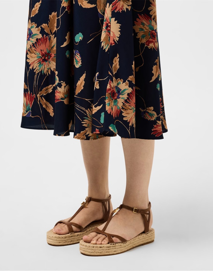 Polo Ralph Lauren Payton Espadrilles Sandals In Brown