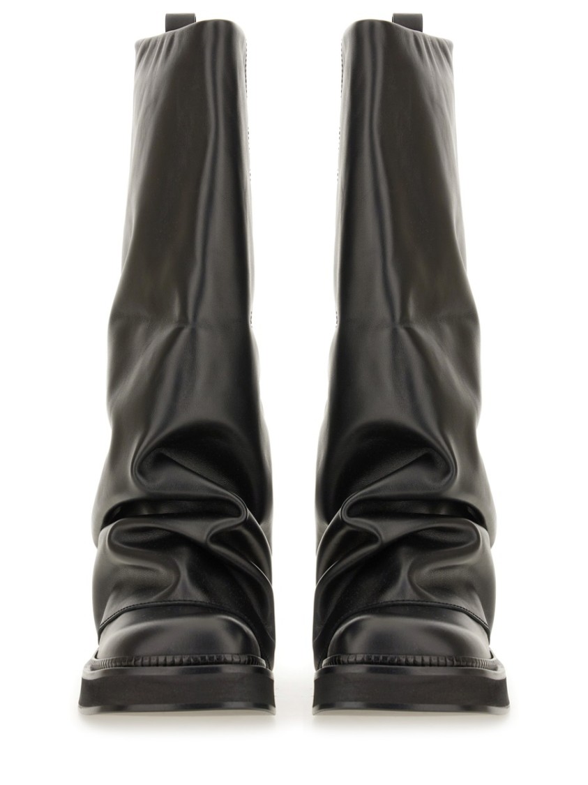 Attico Robin Combat Boots In Black