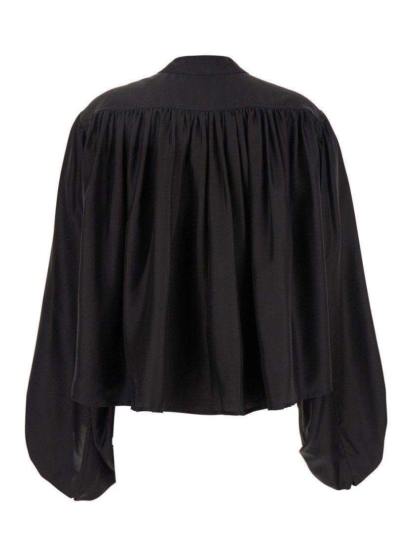 Shop Rohe Róhe Black Top Withdarin Collar