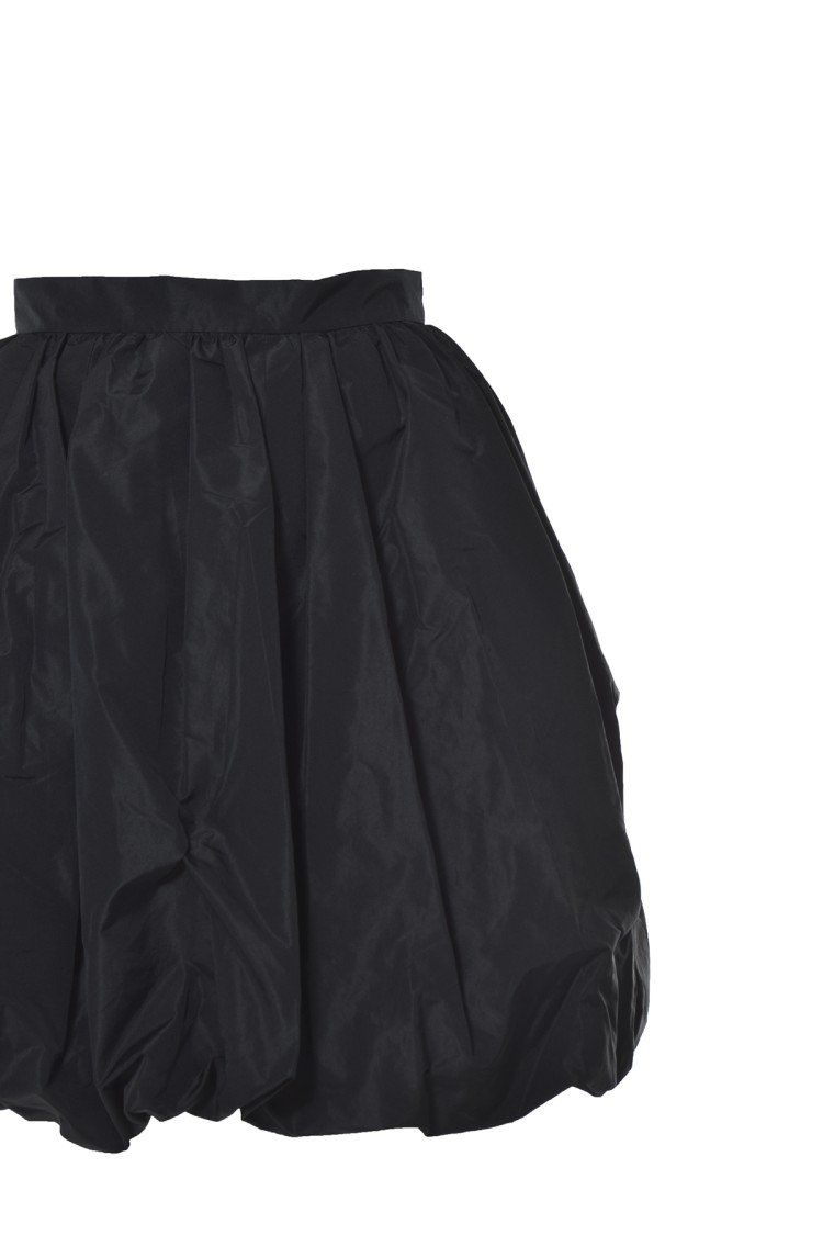 Shop Patou Black Nylon Flared Generous Skirt