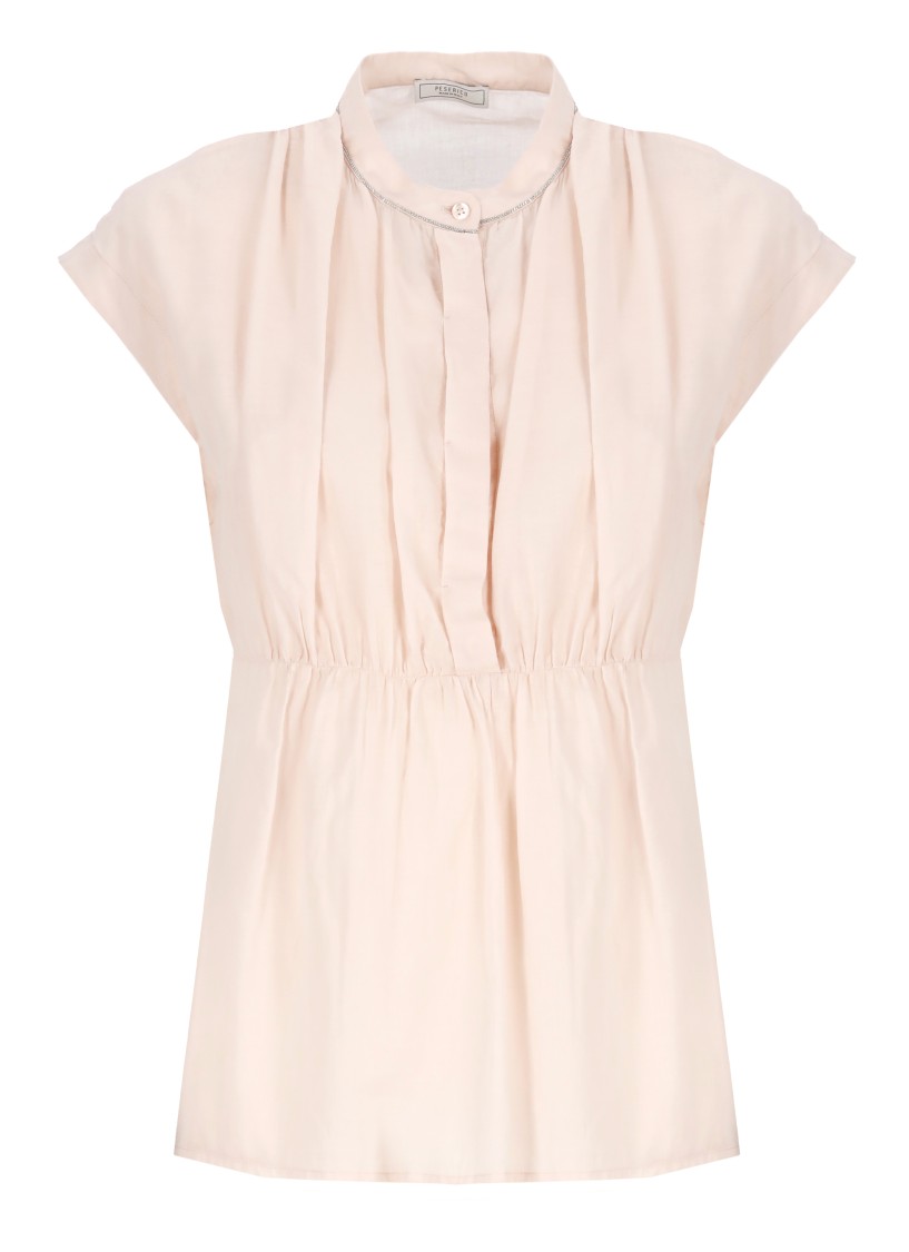 Peserico Pink Cotton Blouse In Pink