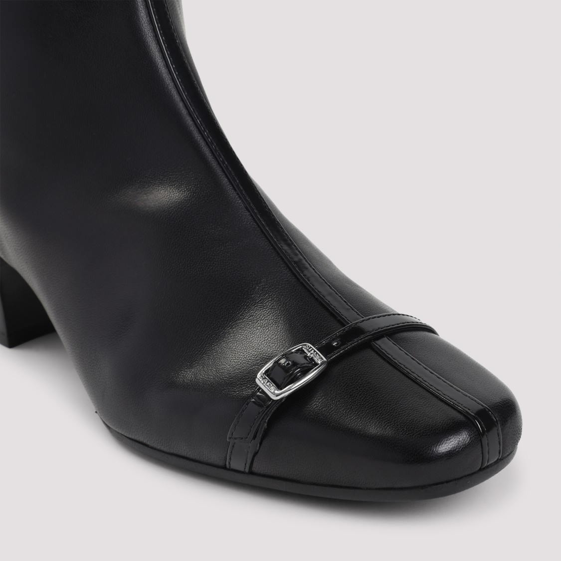 Carel Paris Black Leather Starter Boots In Black