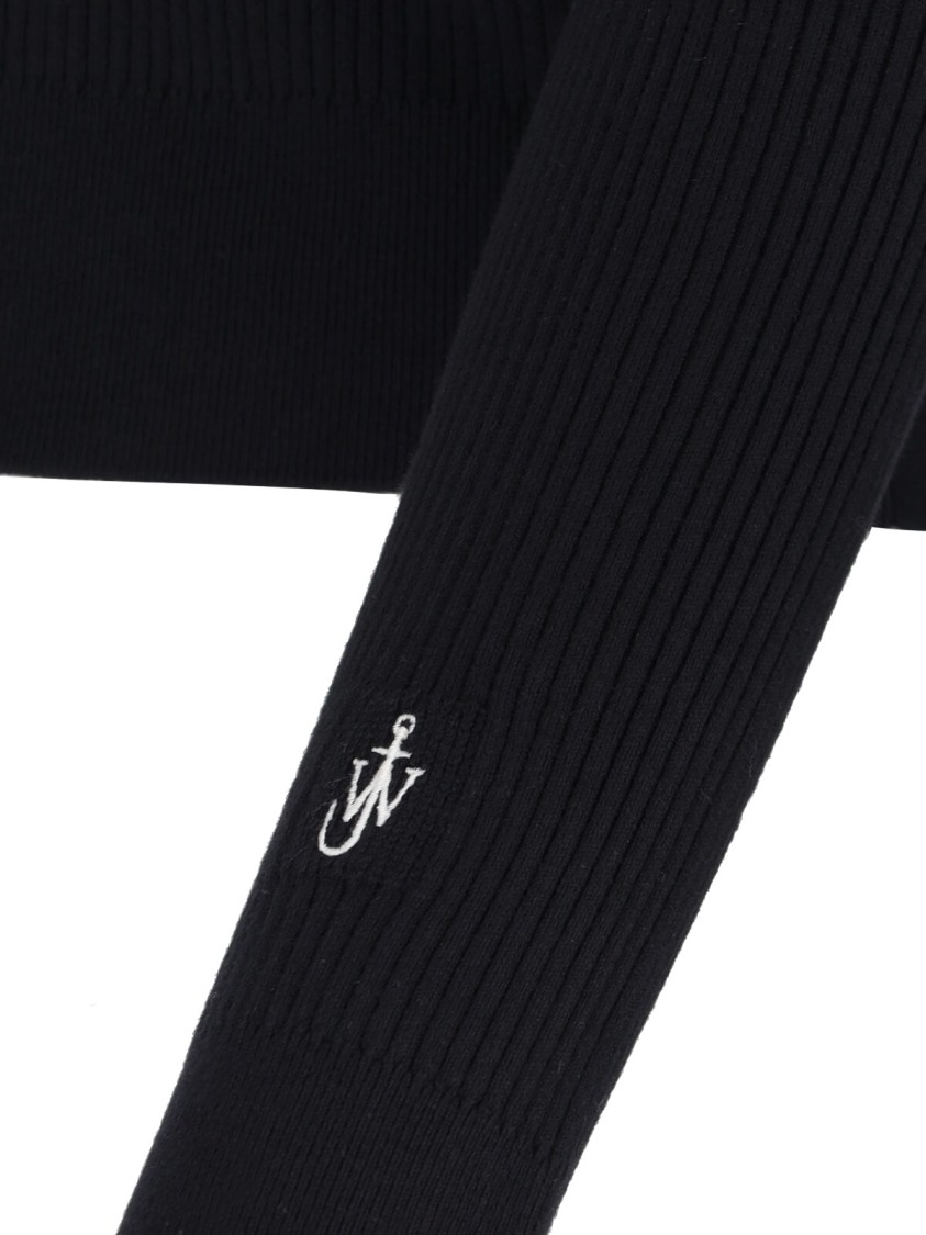 Jw Anderson J. W. Anderson Fitted Cardigan With Zipper In Black