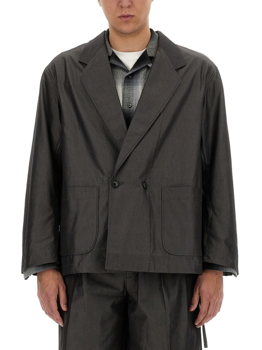 Aïe Aie Relaxed Fit Oversize Jacket In Grey