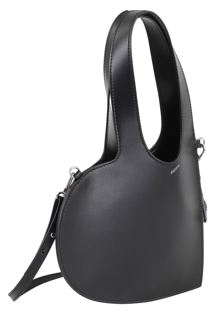 Shop Coperni Crossbody Baby Heart Tote Bag In Black