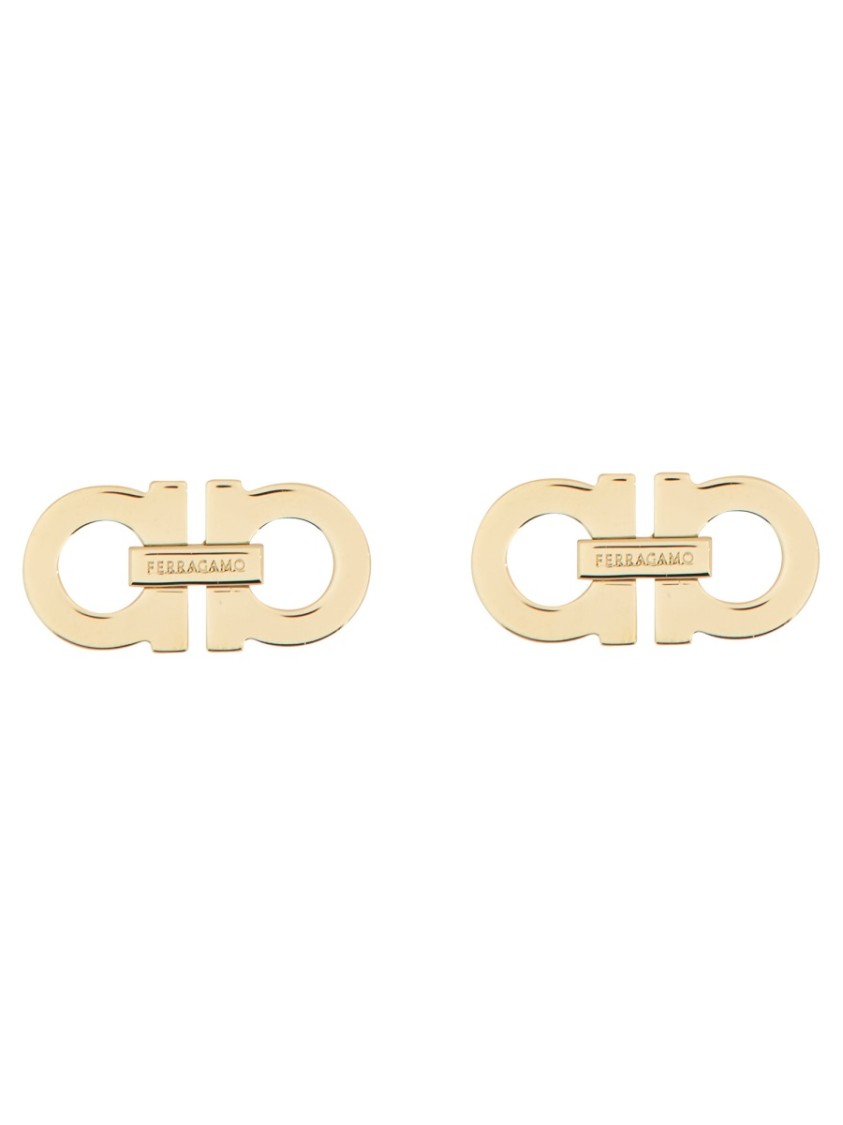 Ferragamo Gold-tone Finish Statement Earrings In Gold