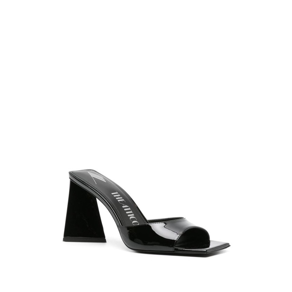 Shop Attico The  Mini Devon 85 Leather Sandals In Black