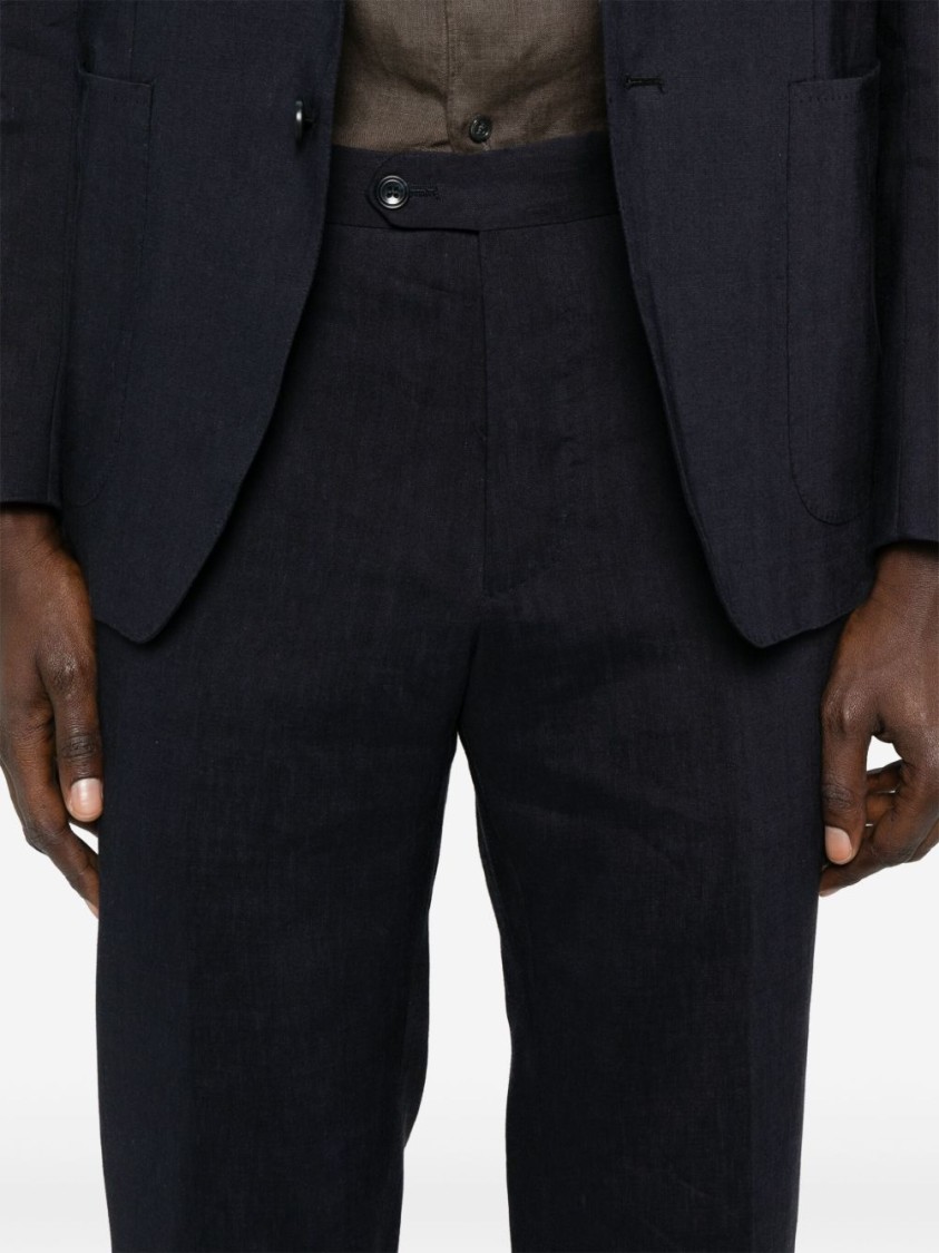 Shop Tagliatore Blue Tailored Suit With Two-button Closure