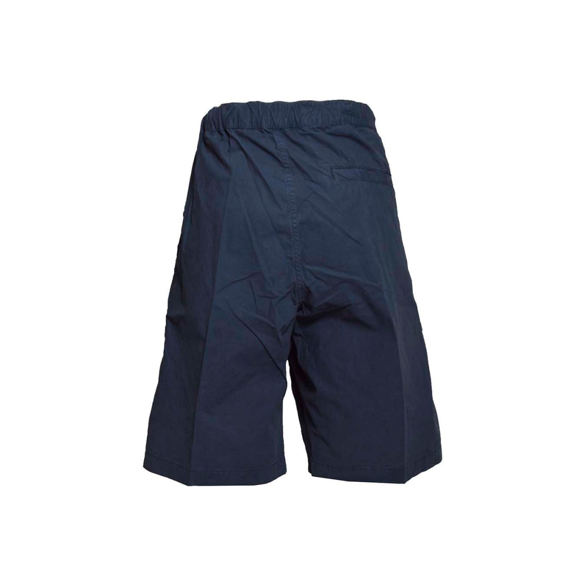 Shop Aspesi Bermuda Lou In Navy Blue Cotton
