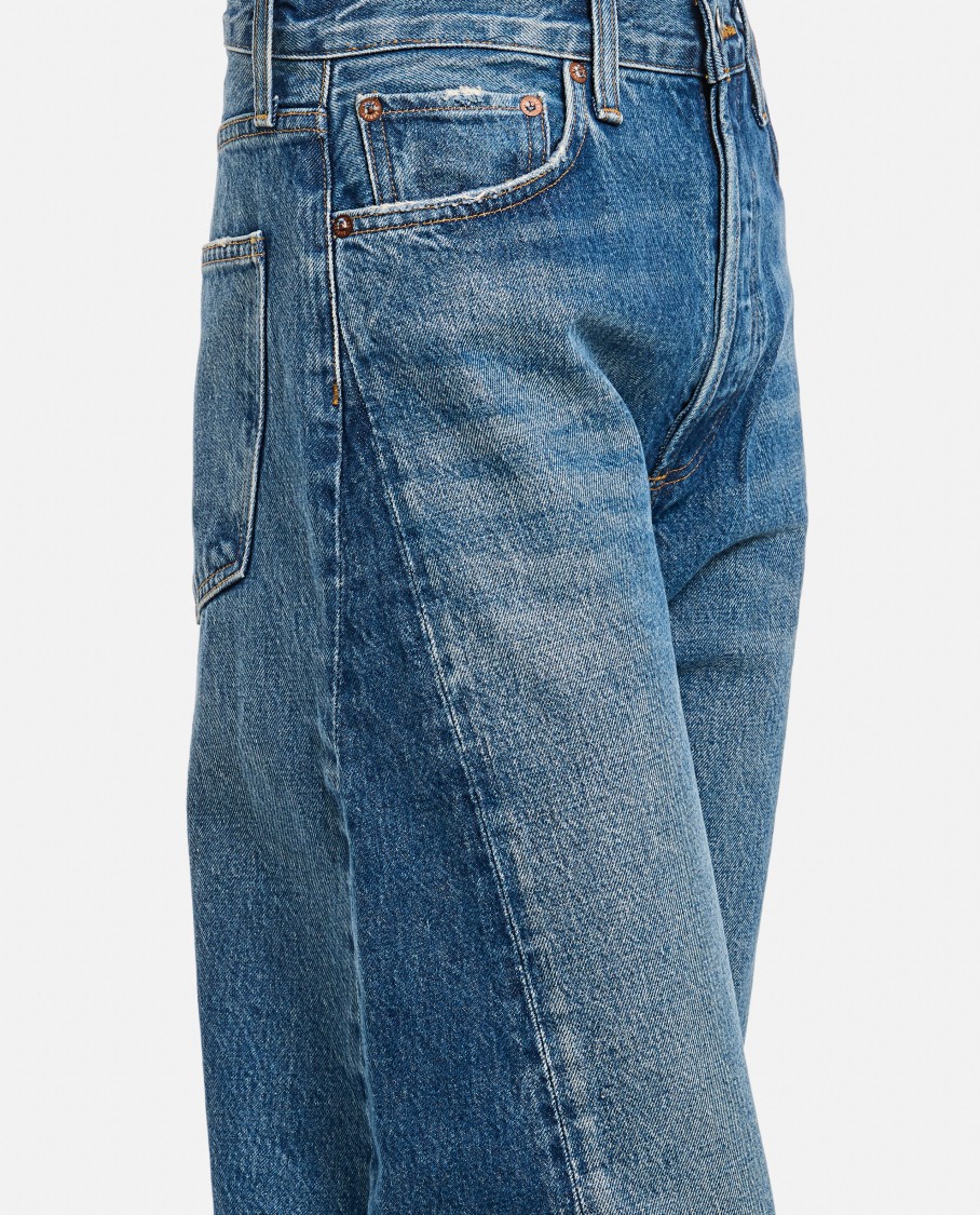Shop Agolde Luna Pieced Jean In Split In Blue