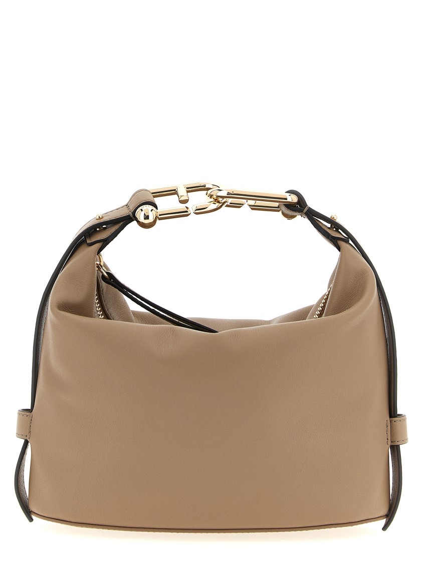Furla Structured Top Handle Bag In Neutral