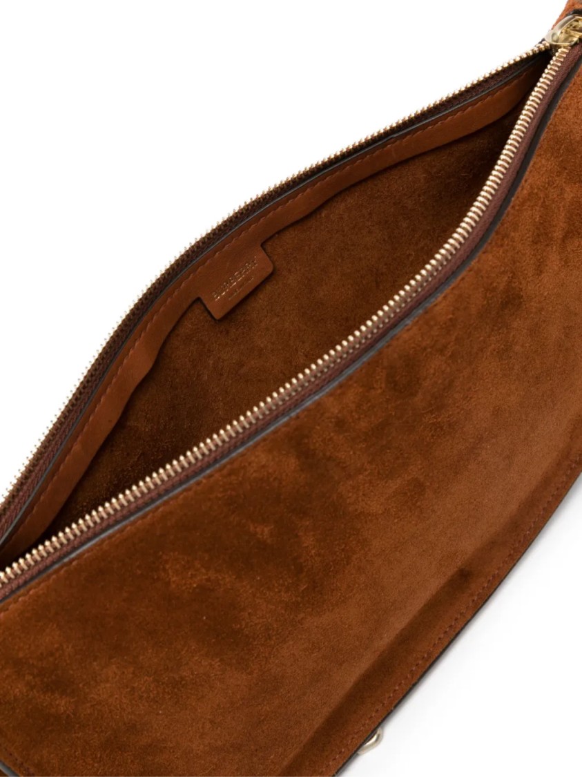 Burberry Shield Sling Charm Shoulder Bag In Brown
