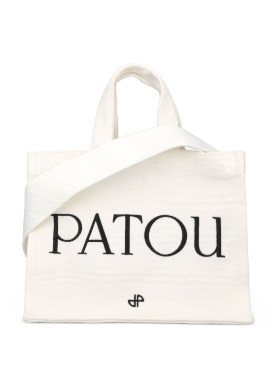 トートバッグ PATOU WHITE CANVAS SMALL TOTE PATOU SHOPPING BAG Patou | Small Patou tote in cotton canvas