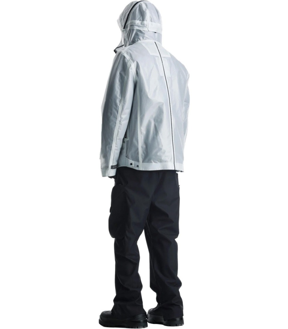 Shop Krakatau Bicep Liner White Hooded Jacket