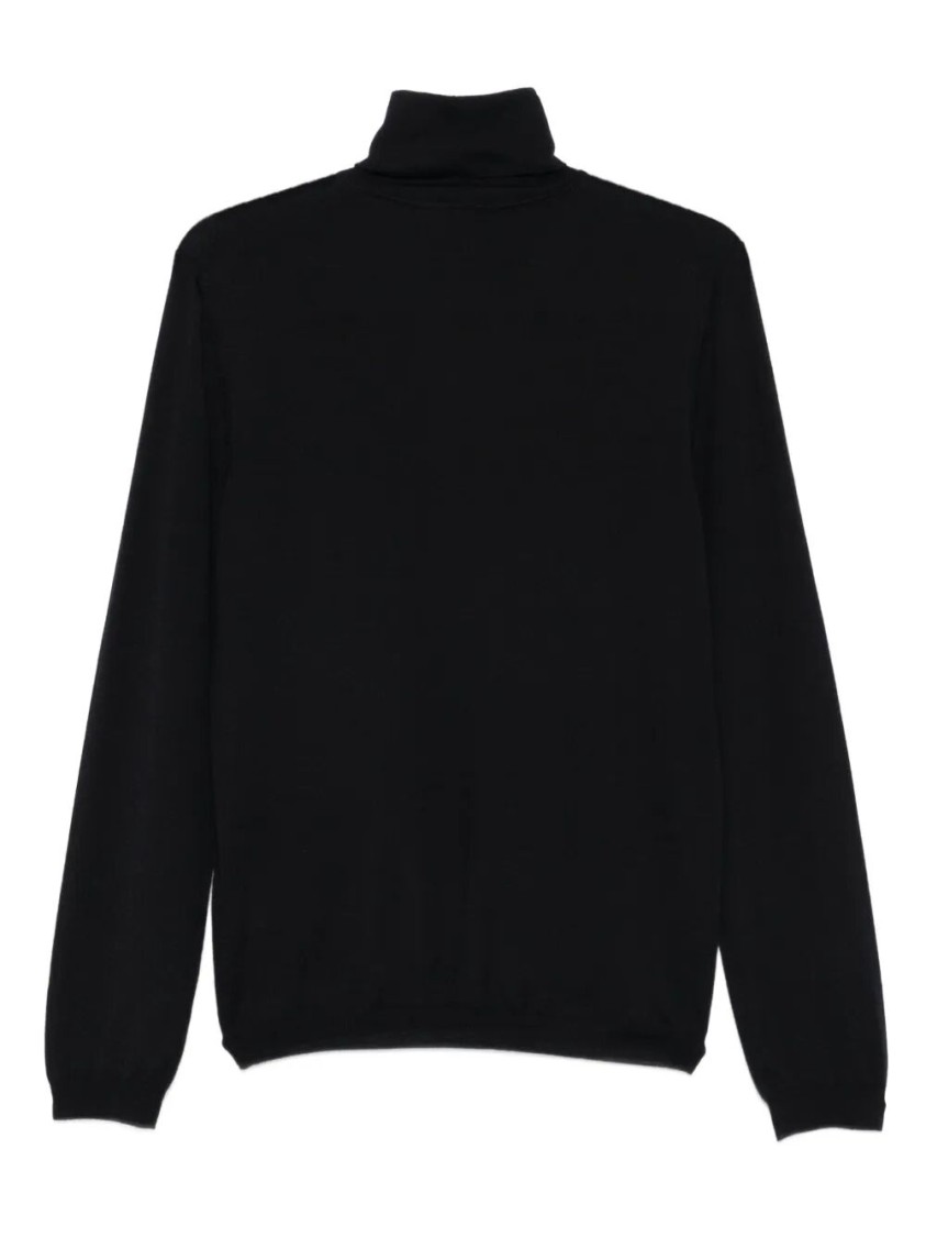 Giorgio Armani Classic Turtleneck Cashmere Sweater In Black