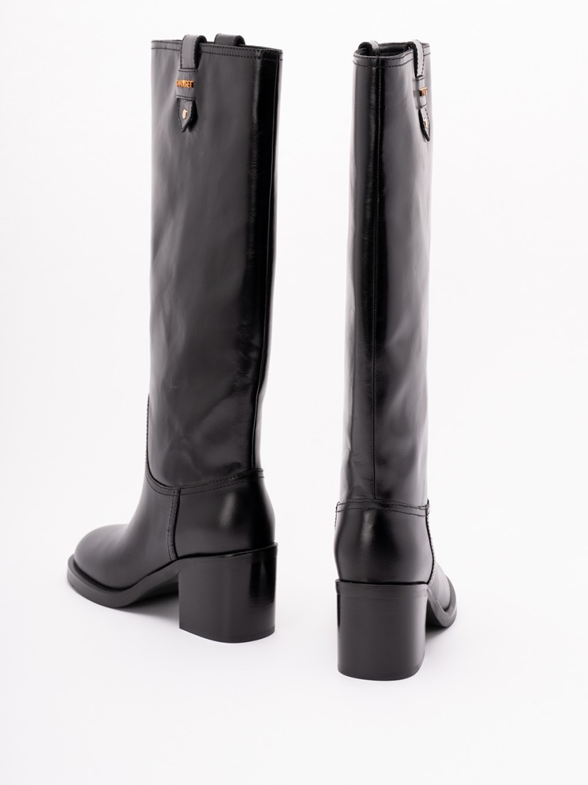 Twinset Twin-set Black Boots With 7 Cm Heel In Black