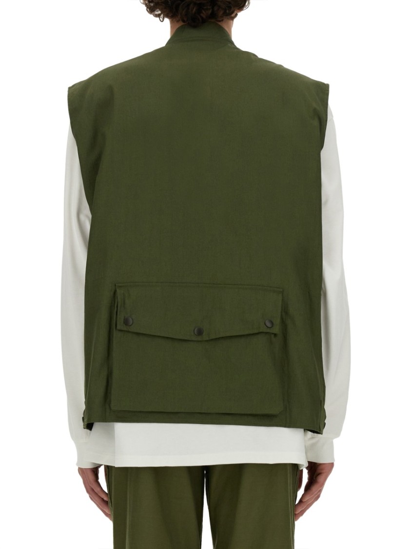 Shop Needles Utility Vest With Multiple Pockets And Zip Closure In Black