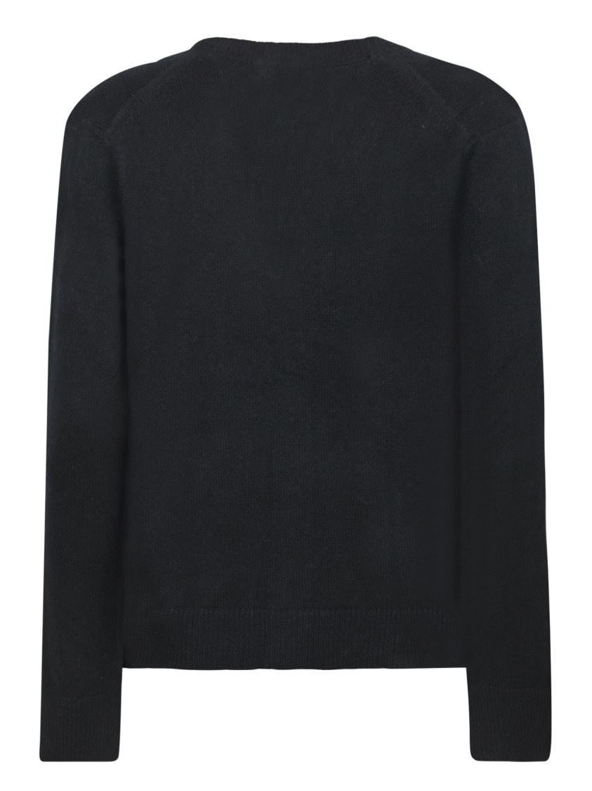 Shop Maison Kitsuné Fine Knit Black Cardigan