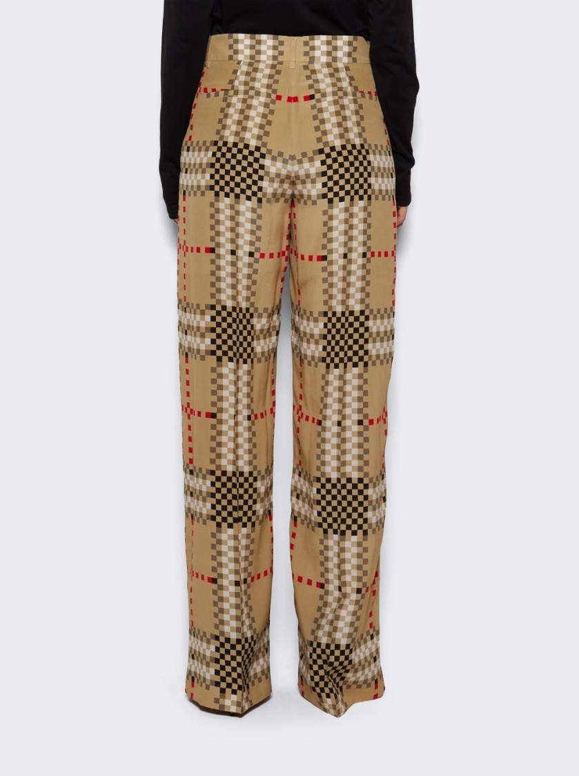 Burberry Vintage Check Trousers In Neutrals