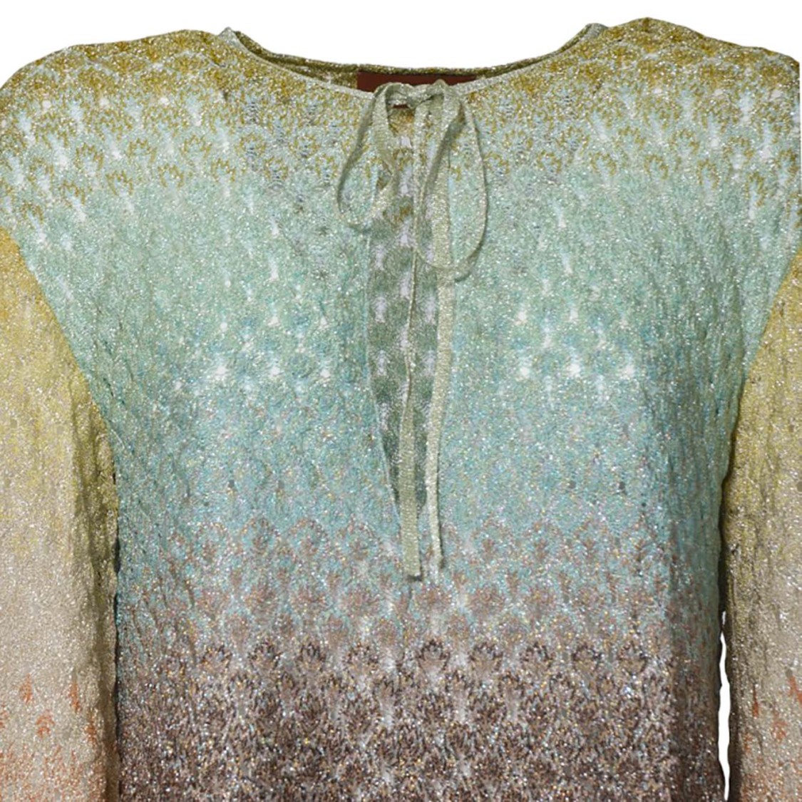 Shop Missoni Multicolor Dégradé Viscose Lamé Lace Blouse