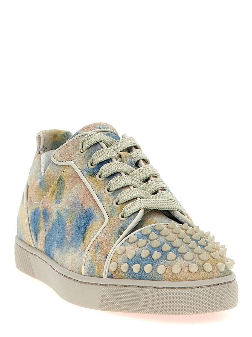 Christian Louboutin 'louis Junior Spikes' Sneakers In Neutral