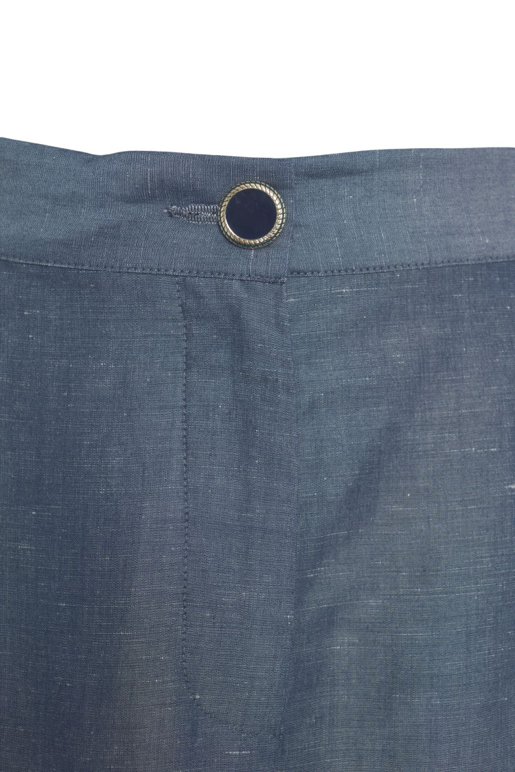LIU •JO LIU JO HIGH-WAISTED FLARED LINEN BLEND SKIRT