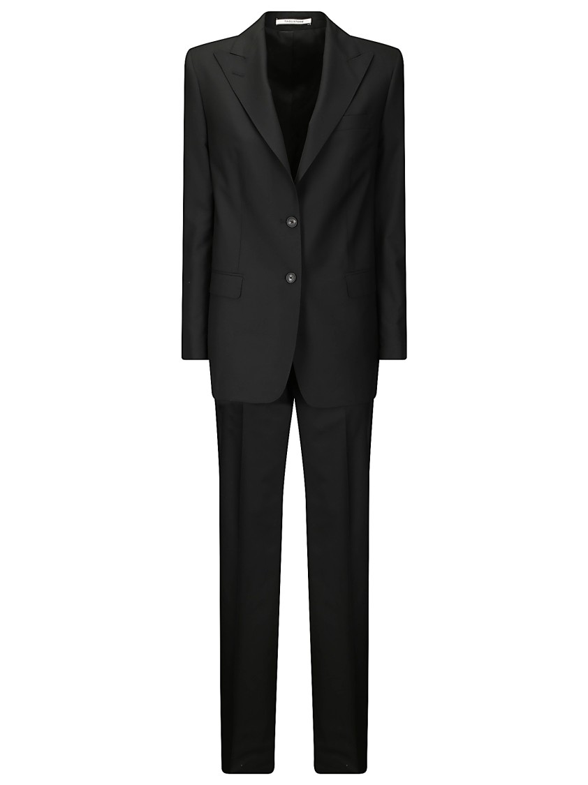 Tagliatore Tailored Wool And Silk Blend Suit In Black