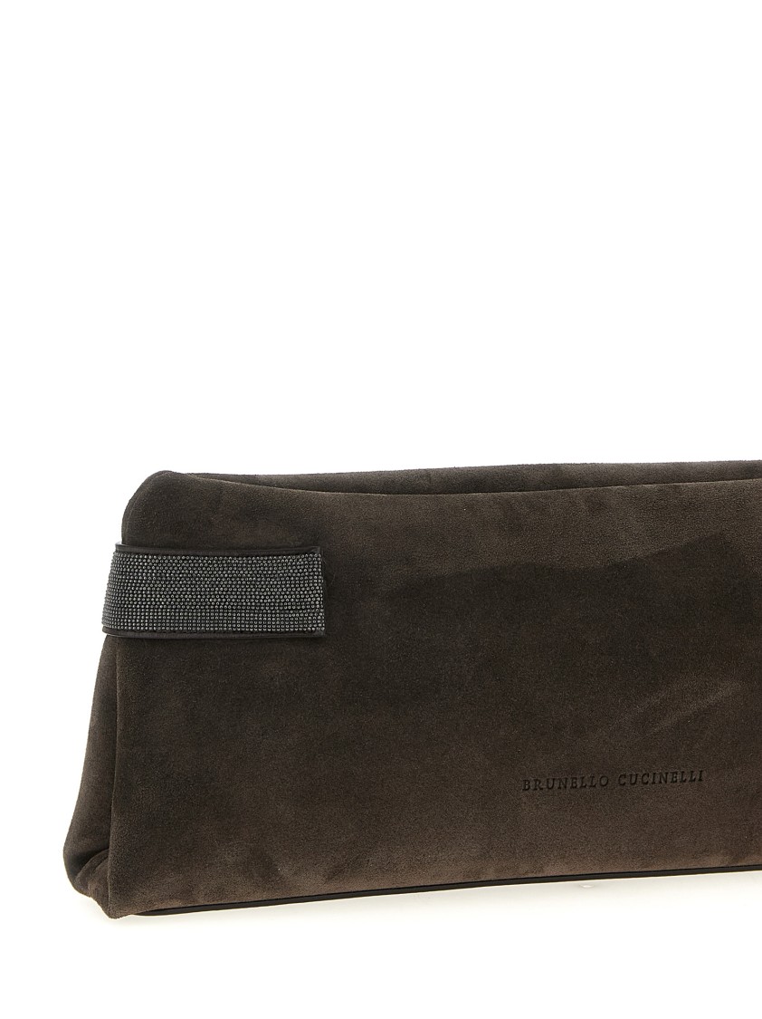 Brunello Cucinelli 'essence' Pouch In Black