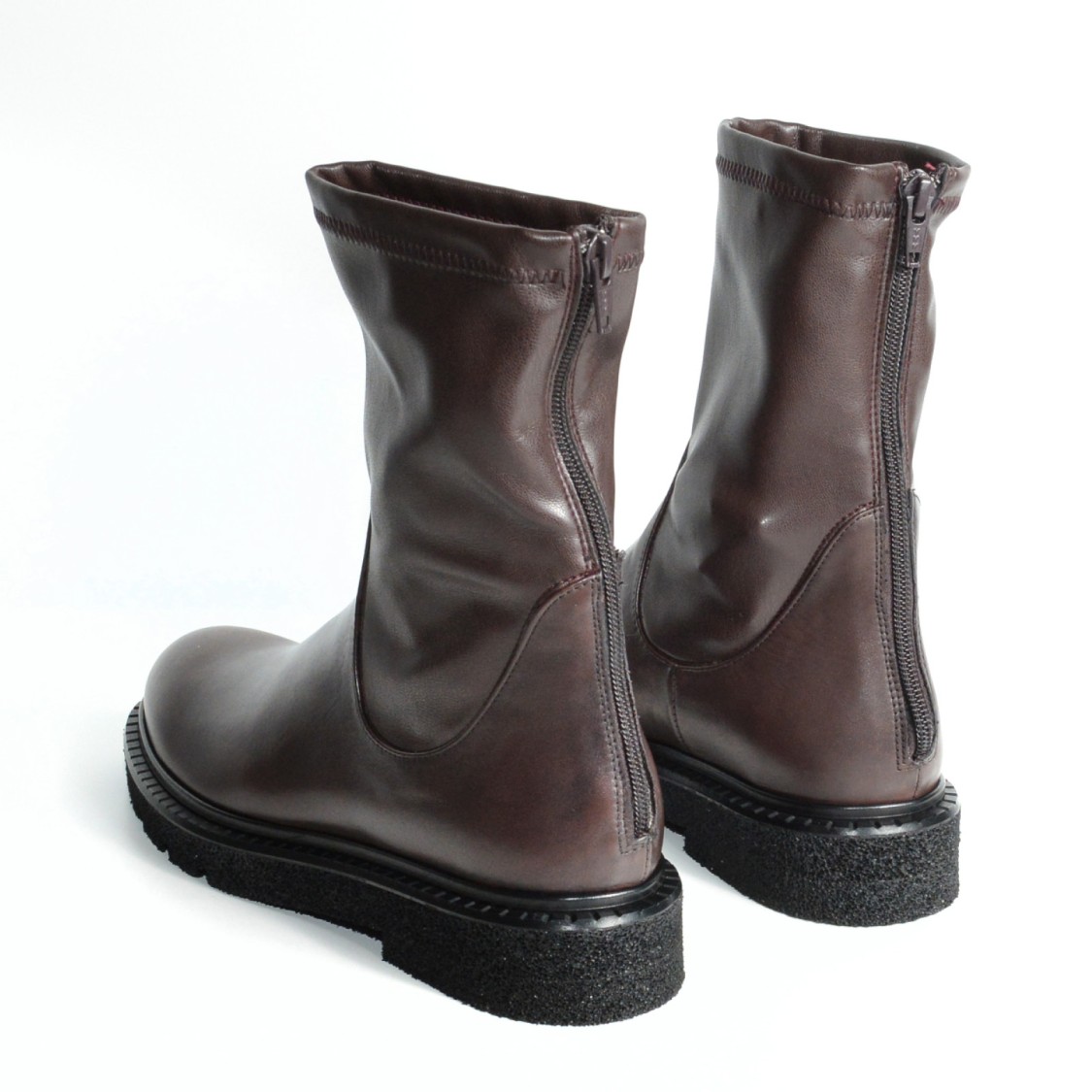 Guglielmo Rotta Ankle Boot In Nappa Ebony In Brown