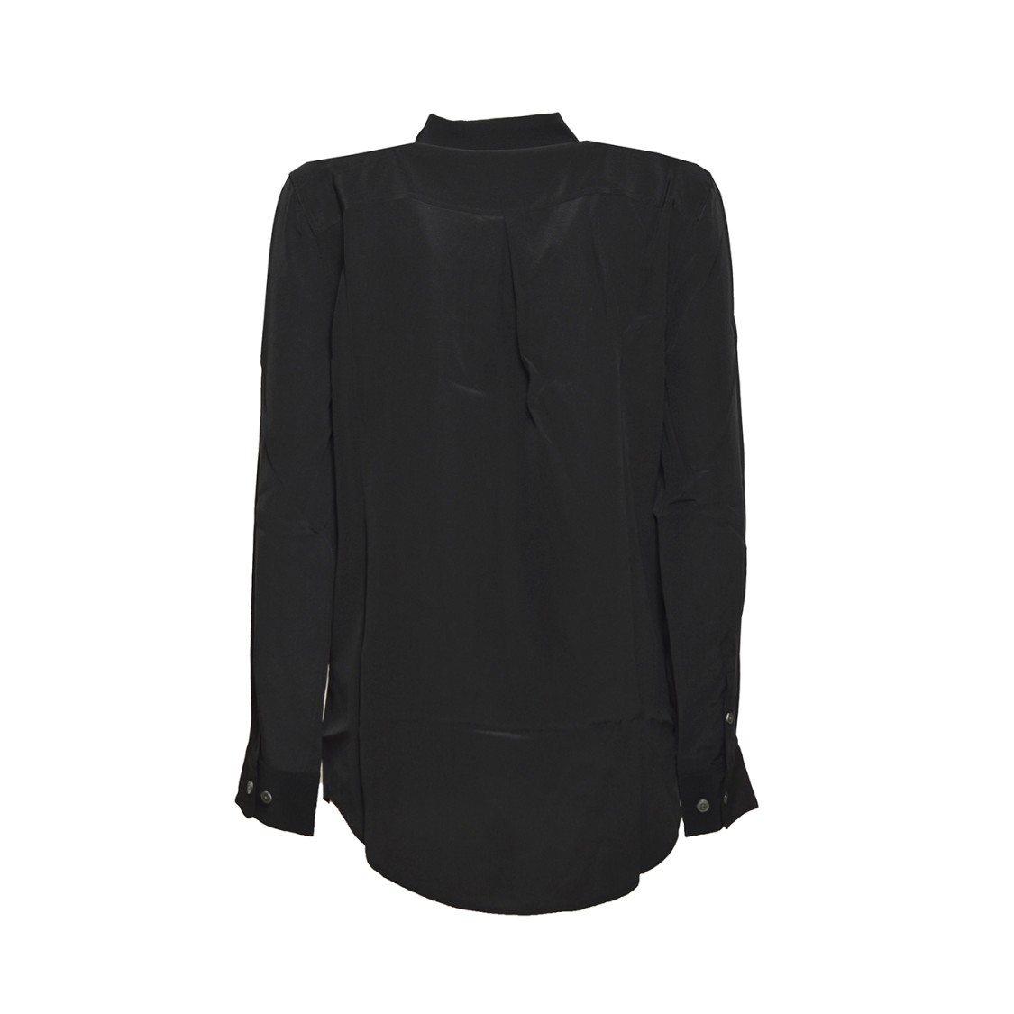 Equipment Patched Chest Pocket Plain Shirt In Black