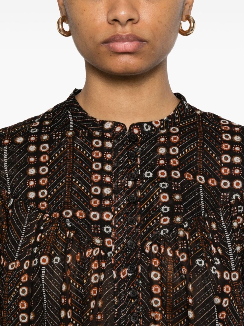 Isabel Marant Étoile Marant Etoile Women Salika Printed Cotton Top