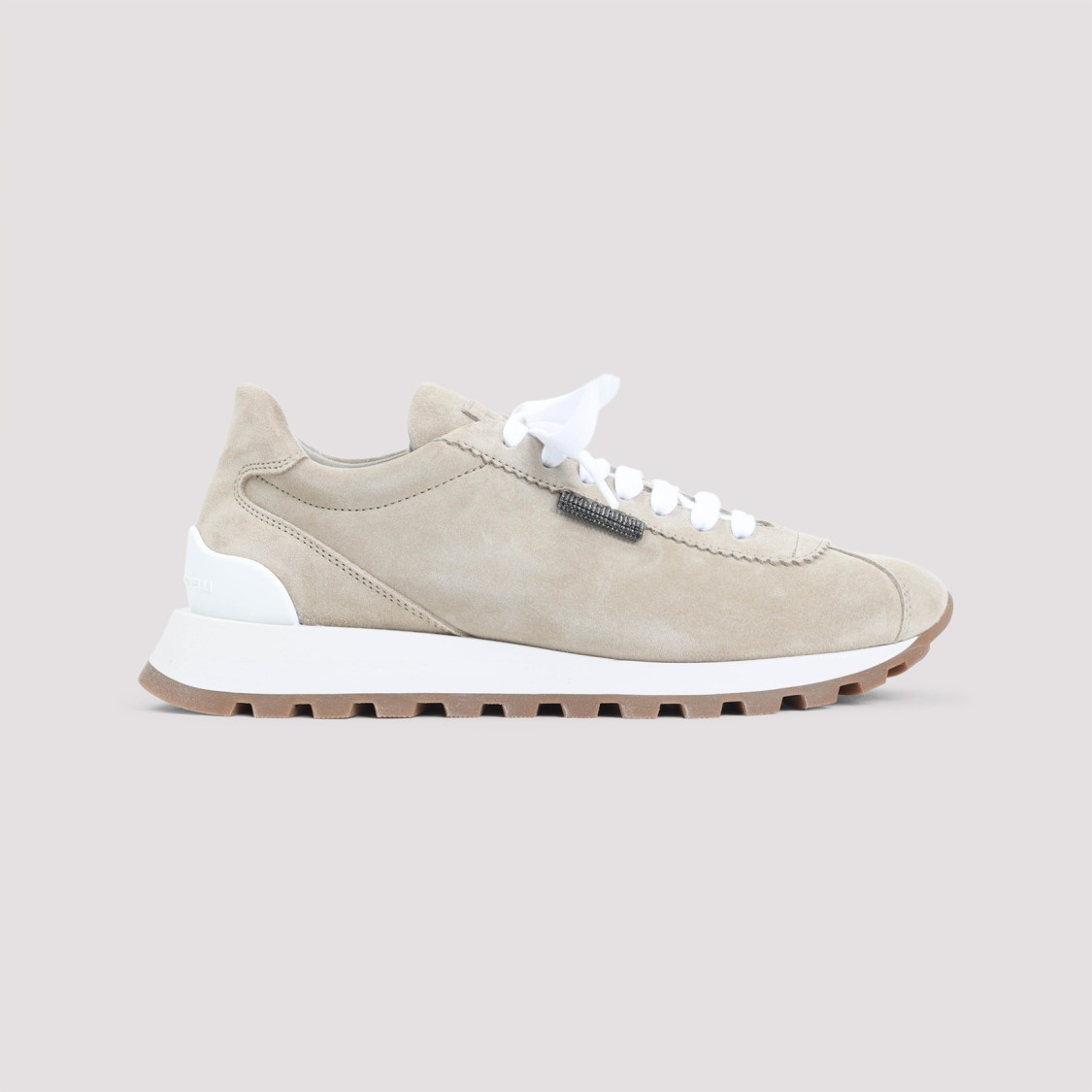 Brunello Cucinelli Monili-chain Suede Sneakers