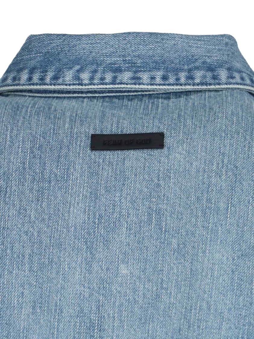 Fear Of God Denim Trucker Casual Jackets And Parka Blue In Blue