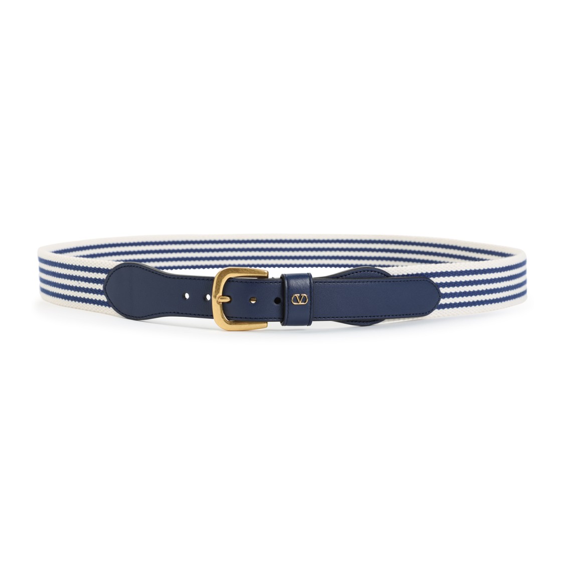Valentino 35 White And Blue Cord Belt In Grey