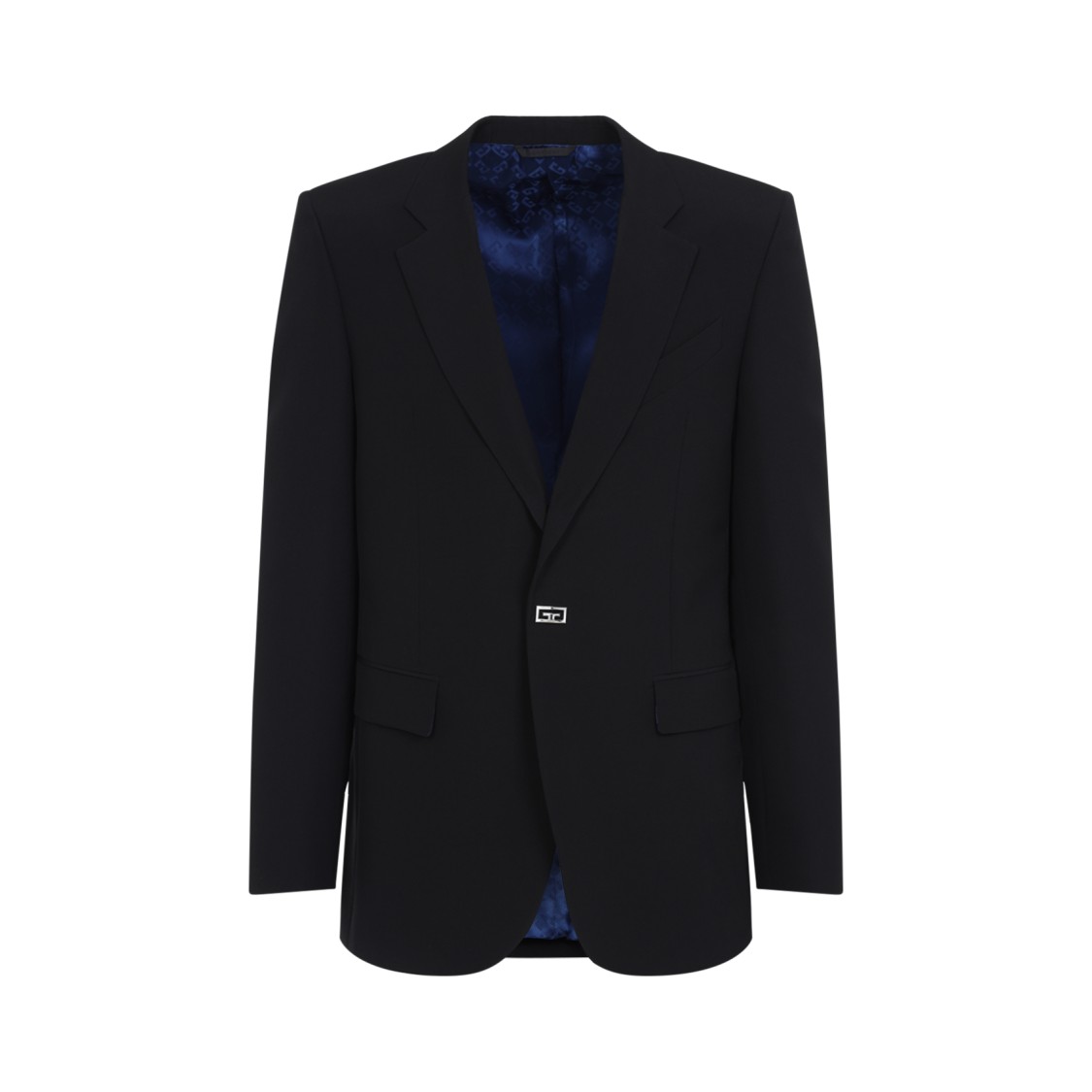 Givenchy Wool Jacket With Flap Pockets And Notched Collar In Black