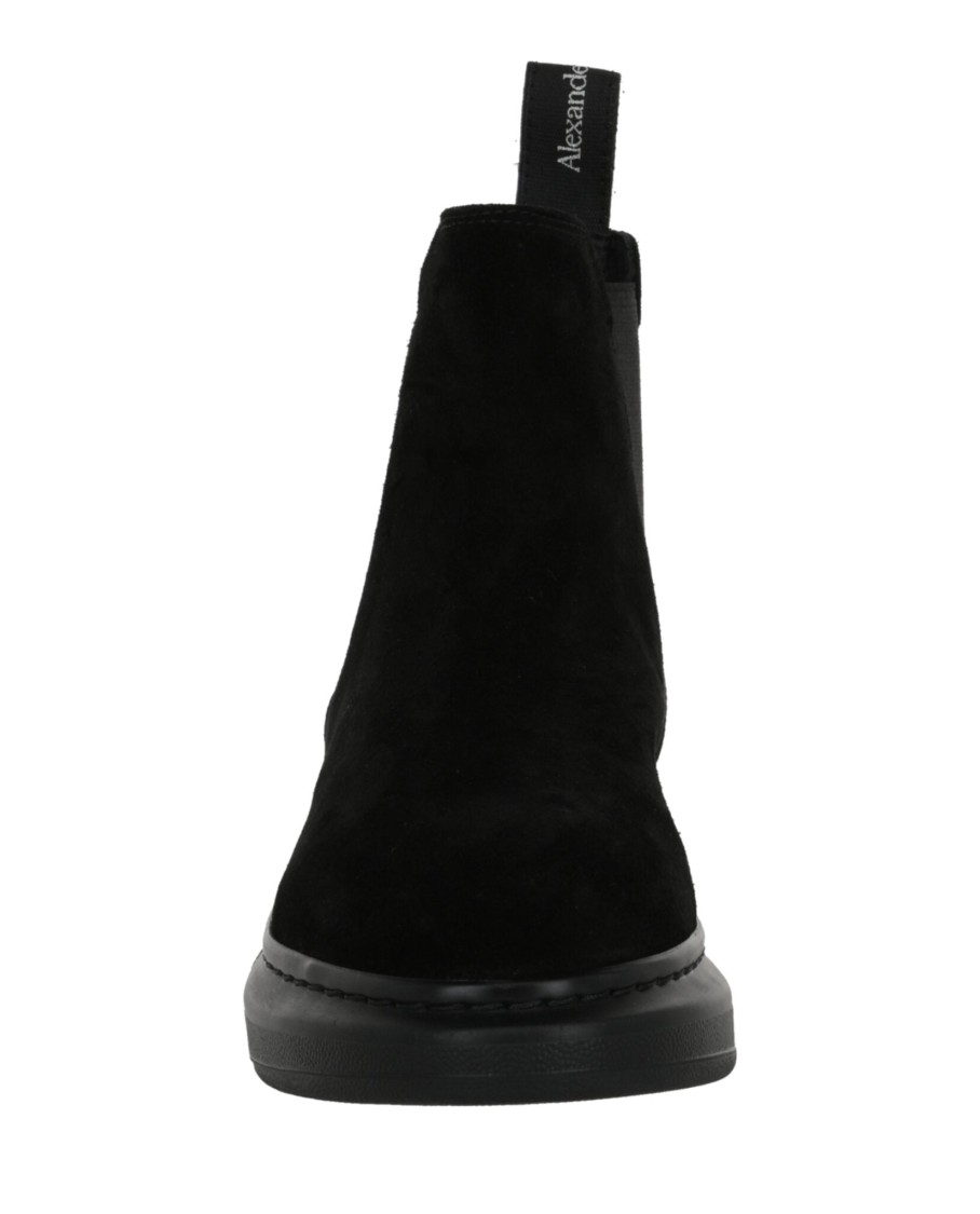 Alexander Mcqueen Leather Chelsea Boot In Black