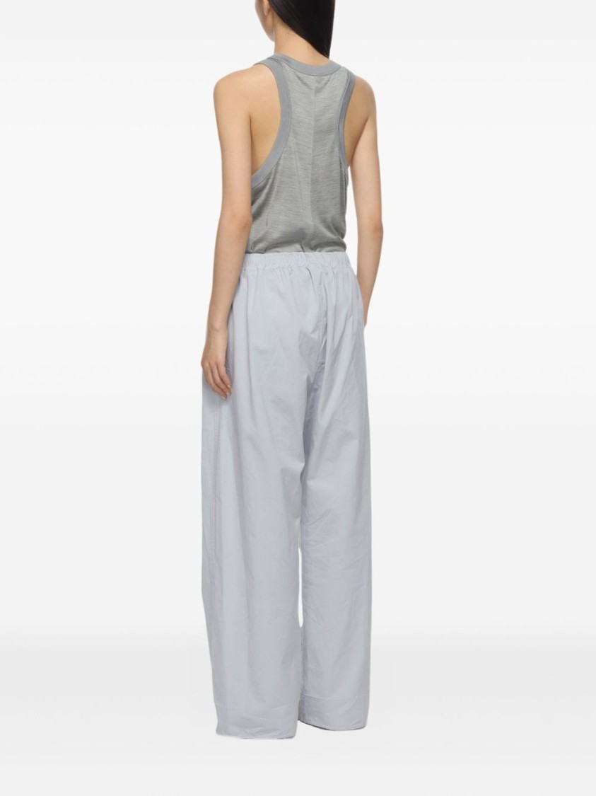 Carven Gray Silk Jersey Tank Top