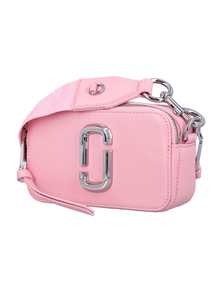 Shop Marc Jacobs The Snapshot Saffiano Leather Shoulder Bag In Pink