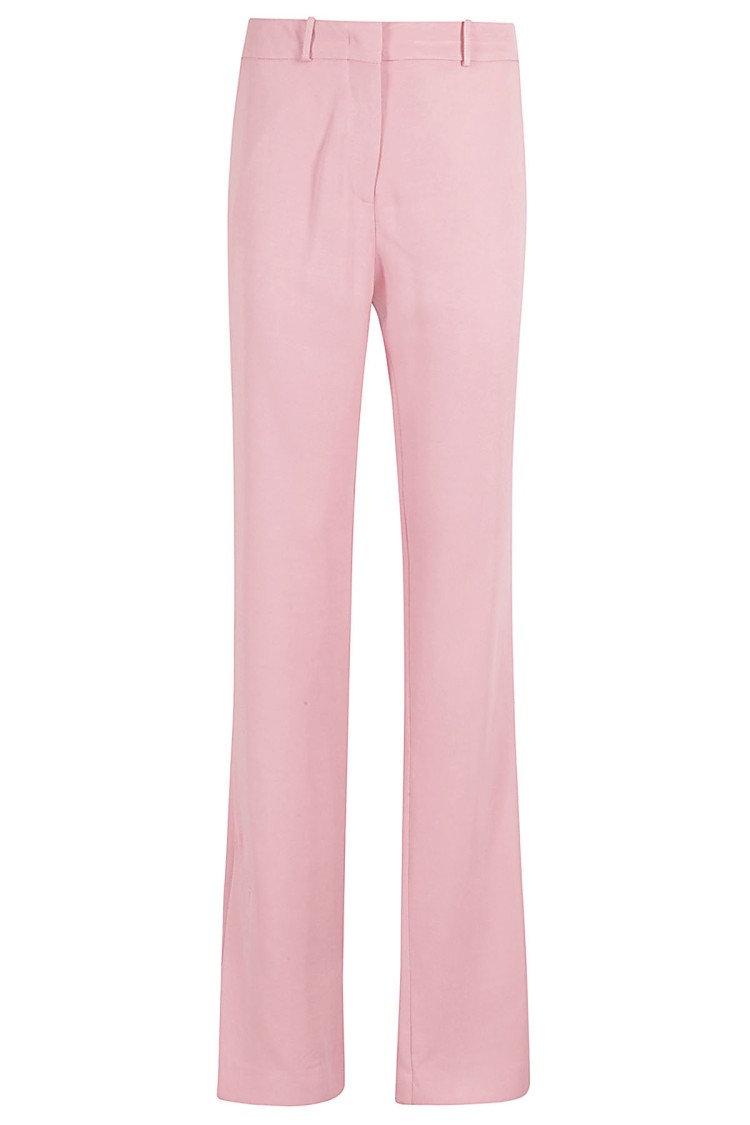 Shop Federica Tosi Flared Blush Pink Trousers
