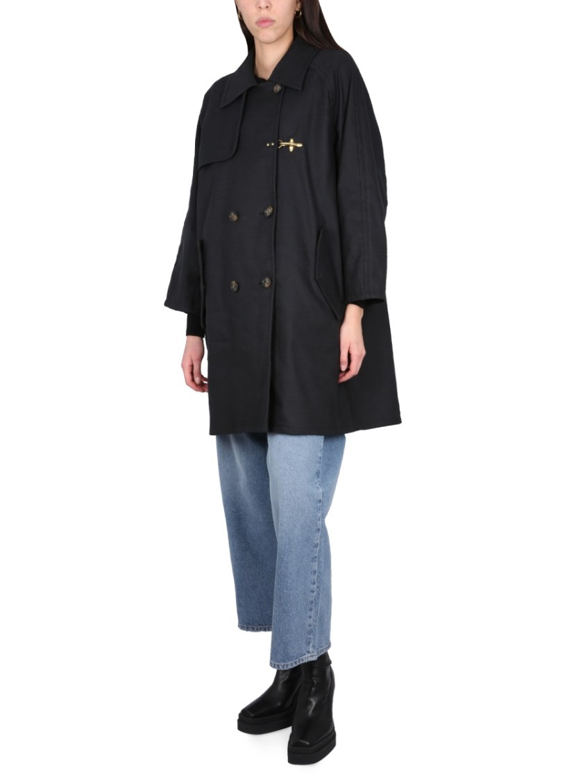 Fay Trench Coat With Double-breasted Button Detailing