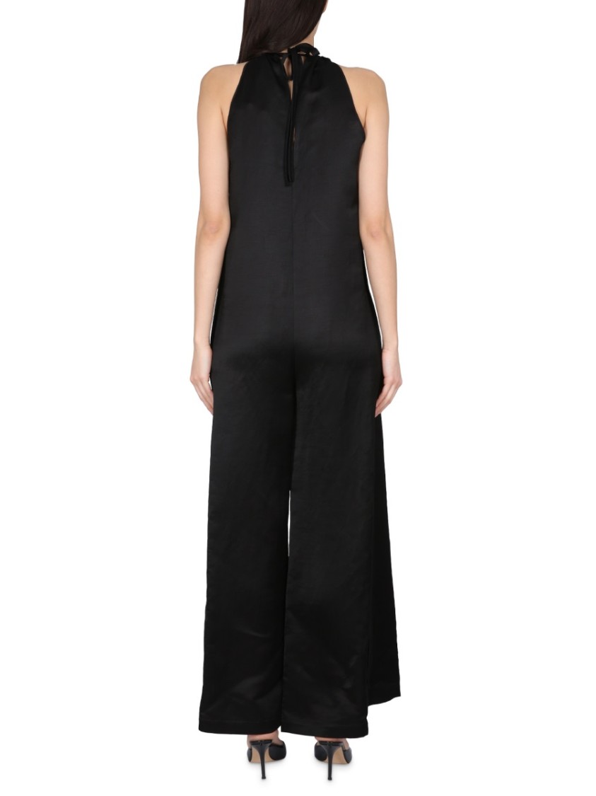 Shop Alysi Wide Satin Jumpsuit
