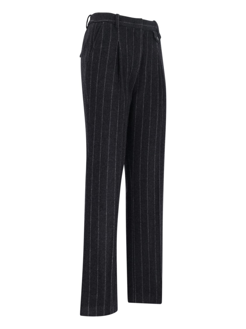 The Garment Tailored Trousers In Black Wool Blend In Black