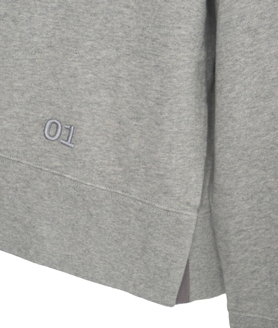 Shop Semicouture Semi Couture Hoodie With Side Slits In Grey
