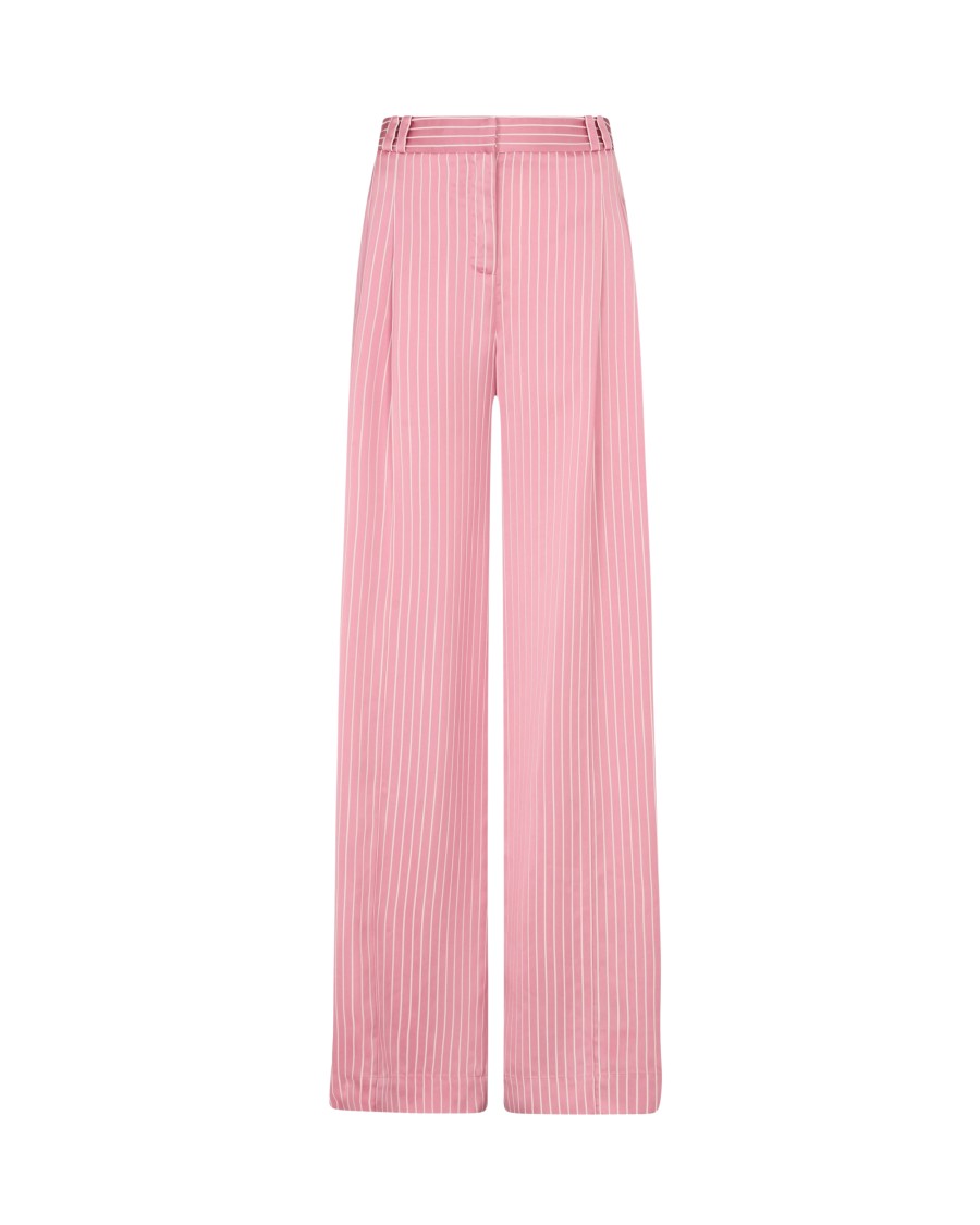 Serena Bute Satin Stripe Serena Trouser - Pink In Pink