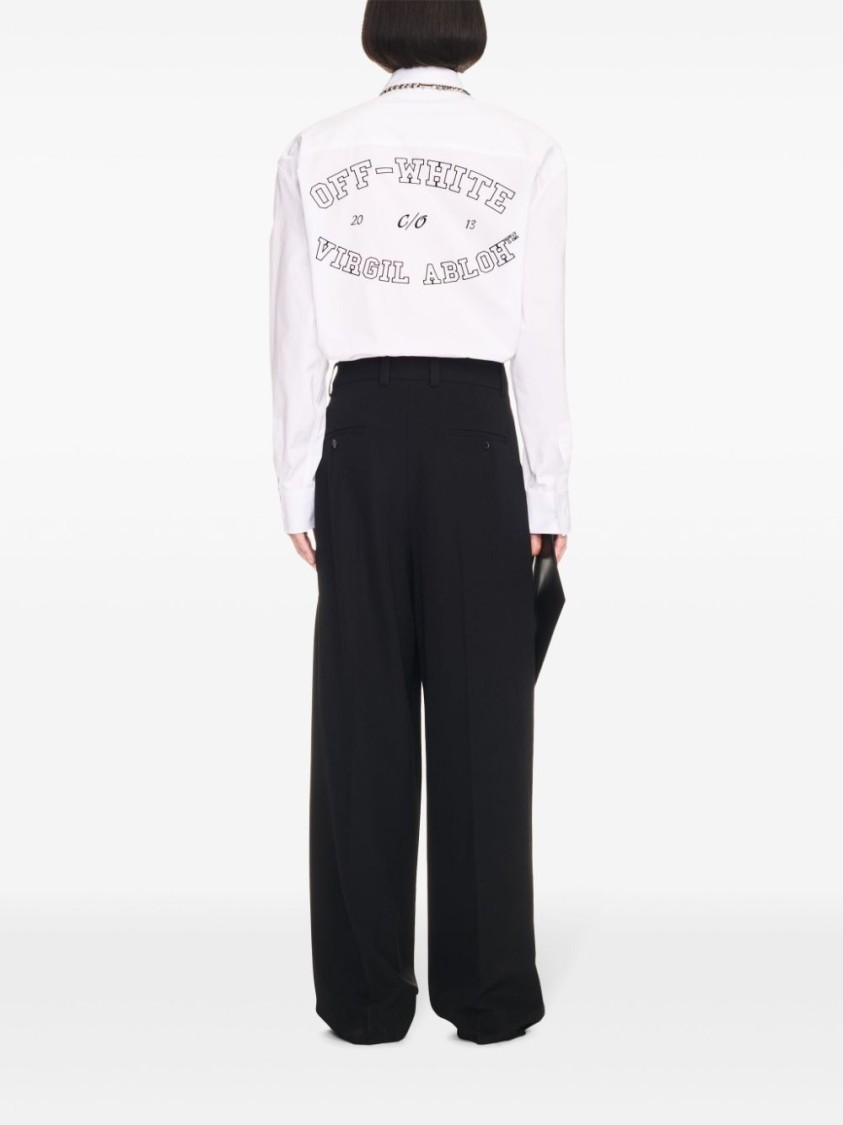 Off-white Ow Darted Tailored Trousers In Black