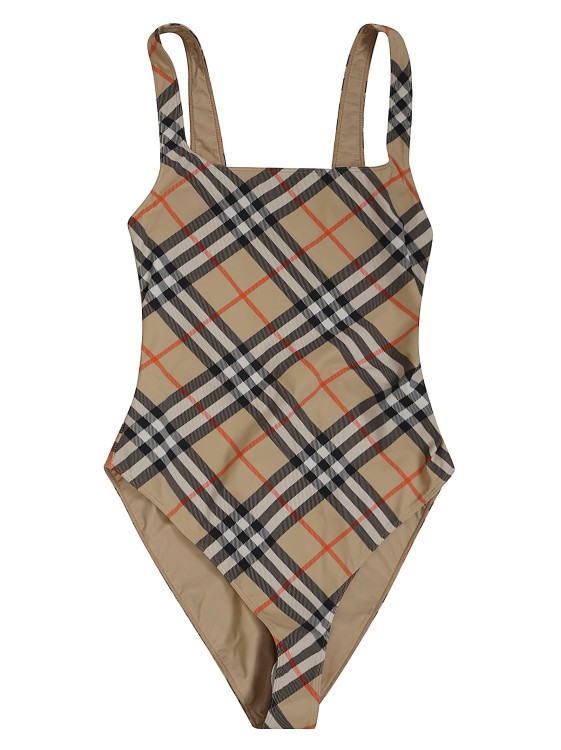 BURBERRY♡ワンピース 18M86cm Burberry Checkered One-Piece Swimsuit With Deep V Neckline
