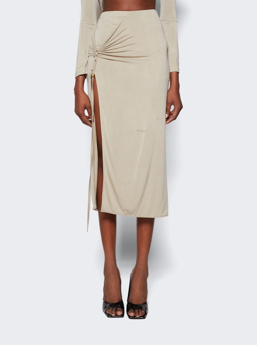 Jacquemus La Jupe Pareo Croissant Skirt